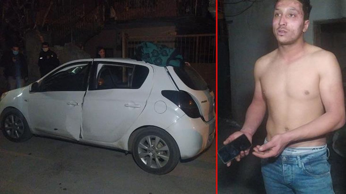 Çakmağı çaktılar, seyir halindeki otomobili patlattılar: 2 yaralı