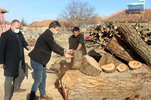 İçinden 'ay-yıldız' figürü çıkan kayısı ağacı incelemeye alındı İçinden 'ay-yıldız' figürü çıkan kayısı ağacı incelemeye alındı