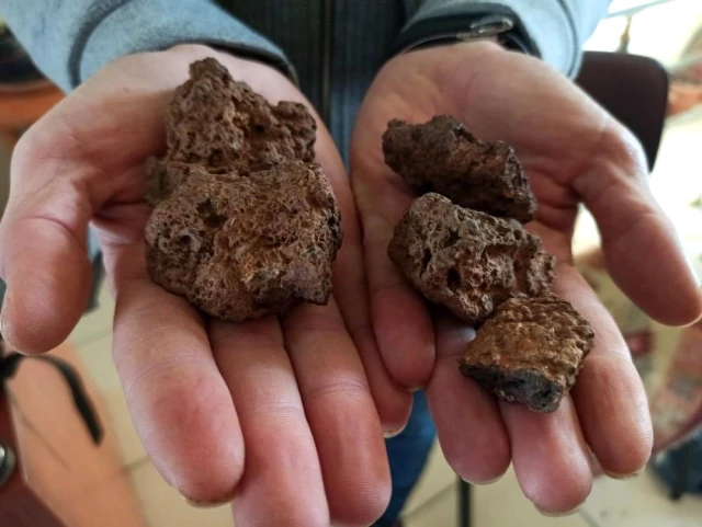 Siirt'te bir kişi, tarlasında bulduğu taşları 50 bin dolardan satışa çıkardı