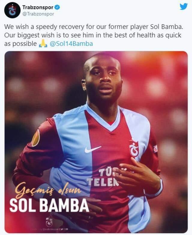 Left Bamba from Trabzonspor, diagnosed with lymph cancer