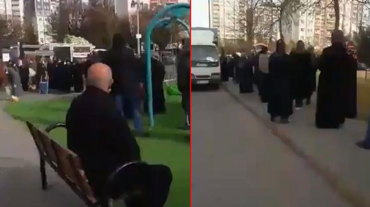 Kayseri'de oluşan onlarca metrelik karnabahar kuyruğu Twitter'da ses getirdi