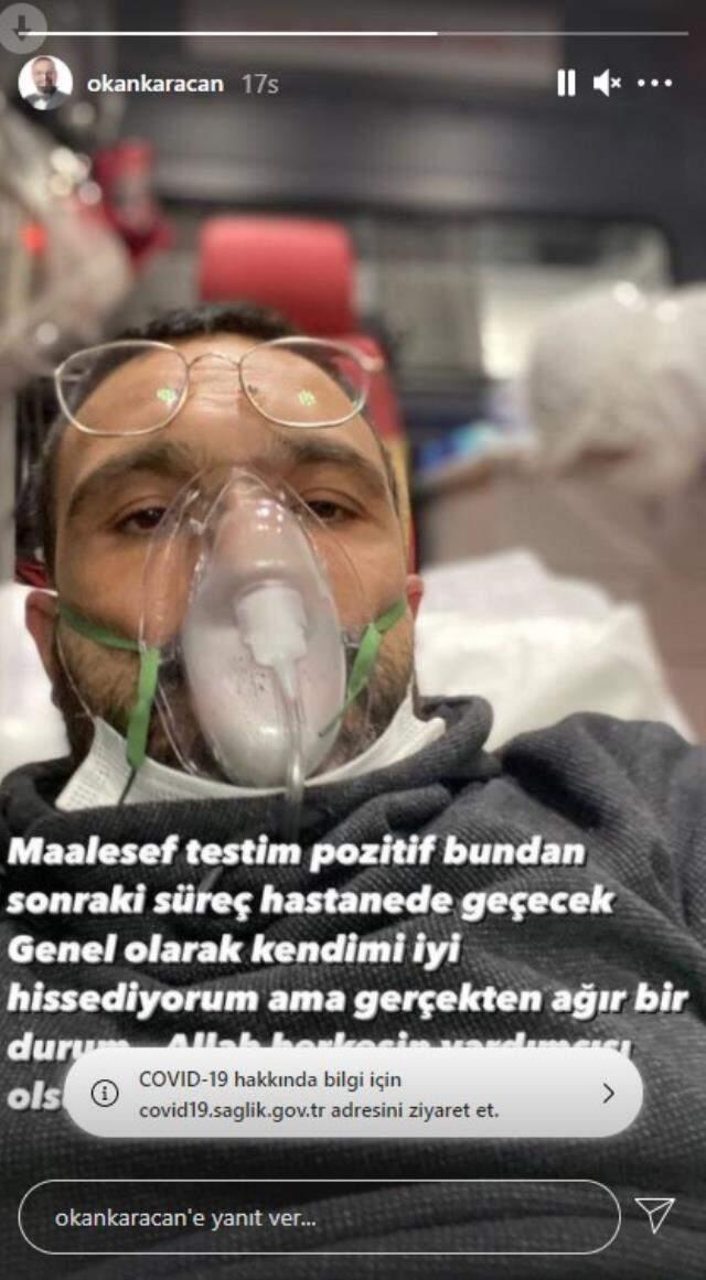 Koronavirüse yakalanan oyuncu Okan Karacan hastaneye kaldırıldı Koronavirüse yakalanan oyuncu Okan Karacan hastaneye kaldırıldı