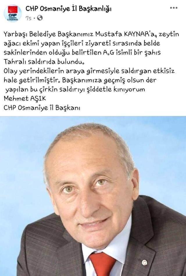 Zeytin fidanı diken işçi CHP'li belediye başkanına tahra ile saldırdı