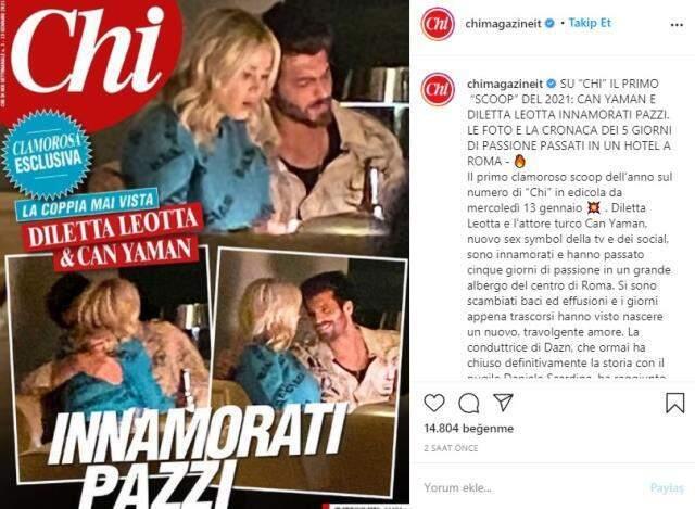 Italian sports announcer Diletta Leotta caught with Turkish actor Can Yaman