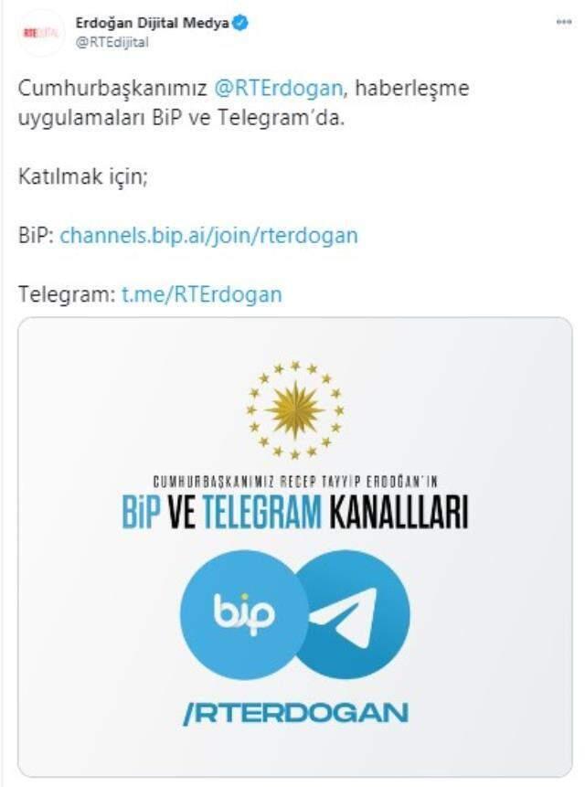 WhatsApp'ın tepki çeken kararı sonrası Erdoğan BİP ve Telegram'a katıldı