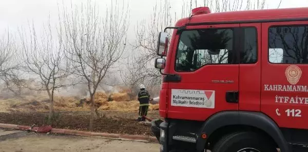 Kahramanmaraş'ta çiftlikte yangın Kahramanmaraş'ta çiftlikte yangın