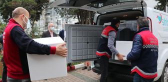 Son dakika haberi: Samsun'da, Covid-19 aşıları hastanelere gönderildi