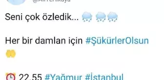 Vali Yerlikaya'dan yağmur tweeti: Seni çok özlemiştik