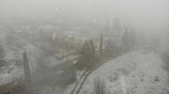 Last minute!  The expected snowfall in Istanbul started on the Anatolian side