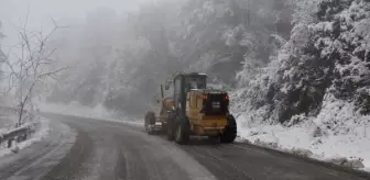 Kartepe'de kar yağışı etkili oldu