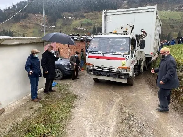 Araklı'da evleri yanan ailelere, konteyner ev desteği