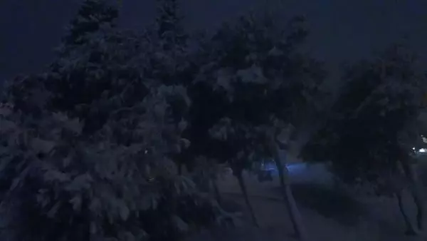 Beyaza bürünen Büyükçekmece havadan görüntülendi Beyaza bürünen Büyükçekmece havadan görüntülendi