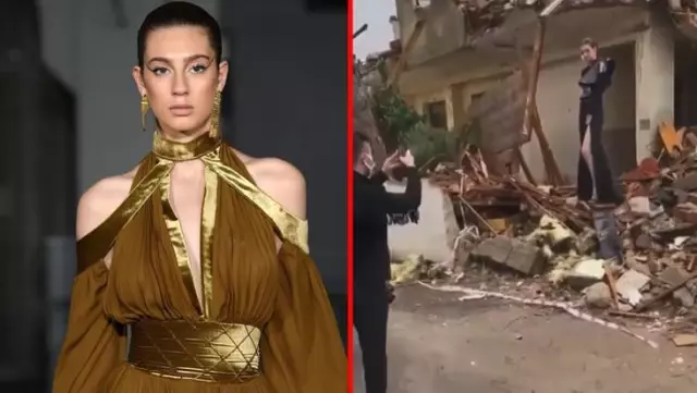 Farkındalık yaratmak için enkaz üzerinde poz veren Itır Esen, linç edilmeye başlandı Farkındalık yaratmak için enkaz üzerinde poz veren Itır Esen, linç edilmeye başlandı