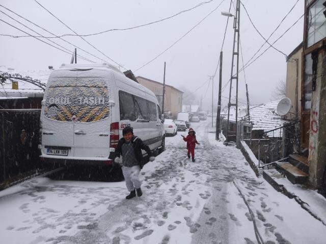 İstanbul'da beklenen kar yağışı başladı İstanbul'da beklenen kar yağışı başladı