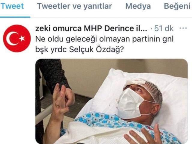 MHP'li başkandan saldırıya uğrayan Selçuk Özdağ'la ilgili tepki çeken paylaşım MHP'li başkandan saldırıya uğrayan Selçuk Özdağ'la ilgili tepki çeken paylaşım
