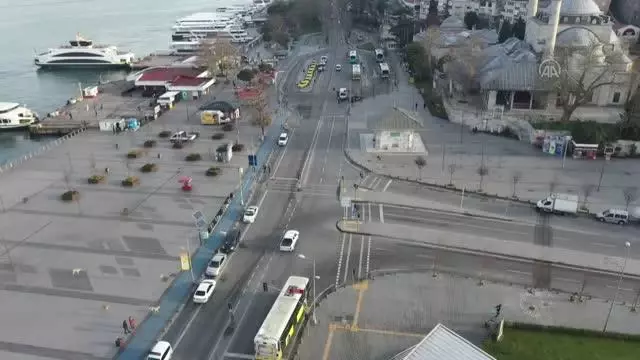 Son dakika haberi: Sokak kısıtlamasında sakin bir gün yaşanıyor - Üsküdar ve Kadıköy Meydanı