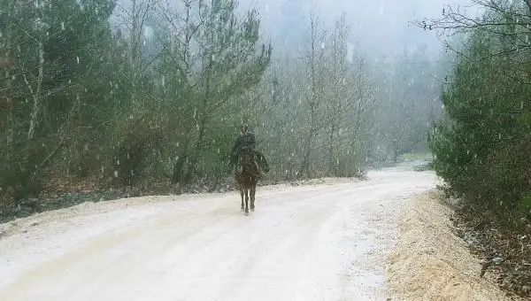 Turgutlu'da kar yağışı etkili oldu Turgutlu'da kar yağışı etkili oldu