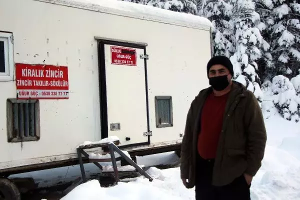Kartalkaya'nın zorlu yolu, köylülere gelir kapısı oldu Kartalkaya'nın zorlu yolu, köylülere gelir kapısı oldu