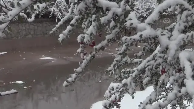 Çocuklar karla oynamanın tadını çıkardı Çocuklar karla oynamanın tadını çıkardı