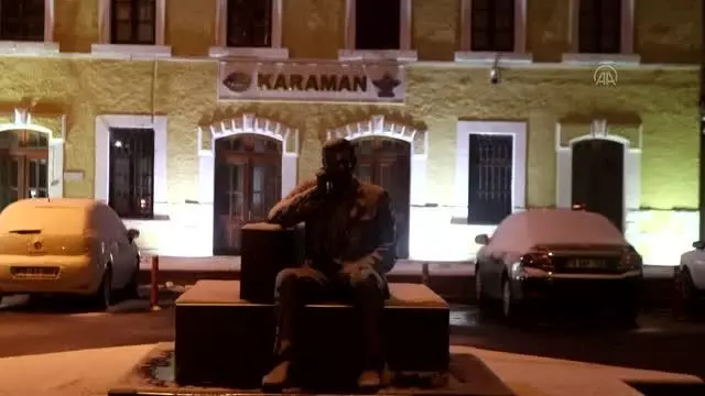 Karaman kar yağışı ile beyaza büründü Karaman kar yağışı ile beyaza büründü