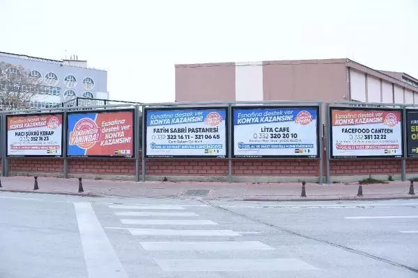 Konya Büyükşehir Belediyesi'nden esnafa 'billboard' desteği Konya Büyükşehir Belediyesi'nden esnafa 'billboard' desteği