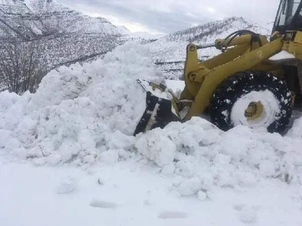 Siirt'te karda mahsur kalan yolcu minibüsü kurtarıldı Siirt'te karda mahsur kalan yolcu minibüsü kurtarıldı