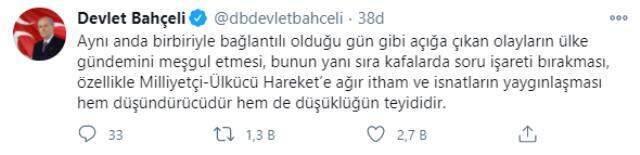 Son Dakika! Bahçeli'den Özdağ'a yapılan saldırıyla ilgili açıklama: Kim neye maruz kalmışsa önce etrafına baksın Son Dakika! Bahçeli'den Özdağ'a yapılan saldırıyla ilgili açıklama: Kim neye maruz kalmışsa önce etrafına baksın