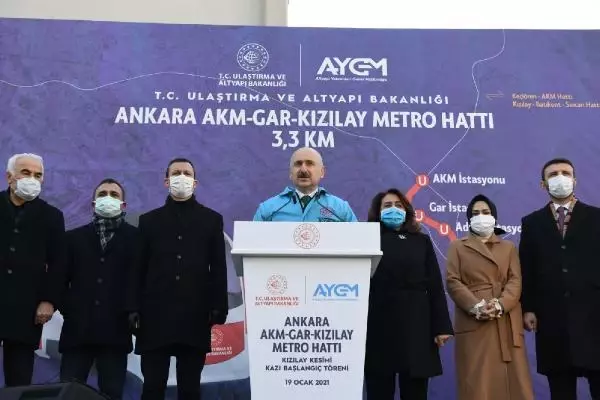 AKM-Gar-Kızılay Metrosu'nun Kızılay hattında kazı başladı AKM-Gar-Kızılay Metrosu'nun Kızılay hattında kazı başladı