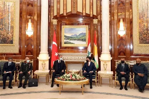 Milli Savunma Bakanı Akar, IKBY Başkanı Barzani ile görüştü, Türkmenlerle bir araya geldi Milli Savunma Bakanı Akar, IKBY Başkanı Barzani ile görüştü, Türkmenlerle bir araya geldi