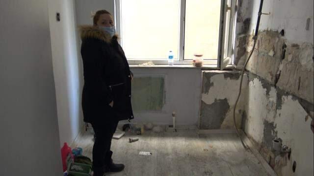 Kentsel dönüşüm nedeniyle boşaltılan evde musluklara kadar her şeyi çaldılar