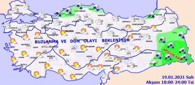 Meteoroloji'den 5 il için kuvvetli kar yağışı ve çığ uyarısı Meteoroloji'den 5 il için kuvvetli kar yağışı ve çığ uyarısı