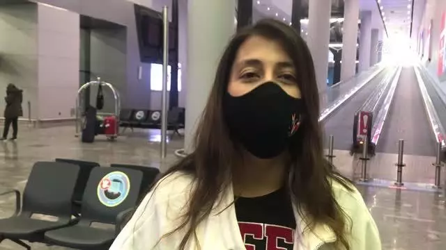 Rekortmen dalışçı Fatma Uruk yurda döndü Rekortmen dalışçı Fatma Uruk yurda döndü