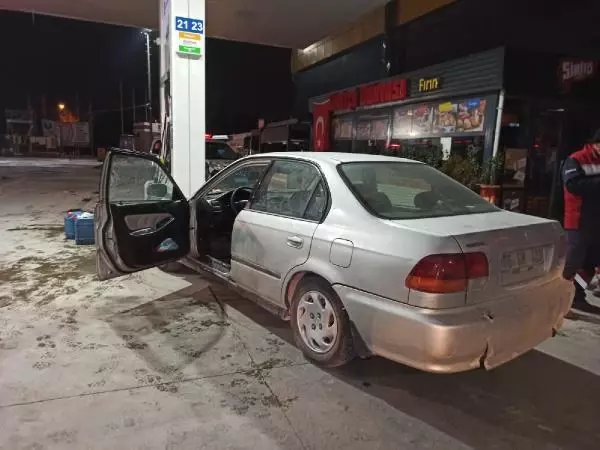 Alkollü sürücü benzinliği birbirine kattı Alkollü sürücü benzinliği birbirine kattı