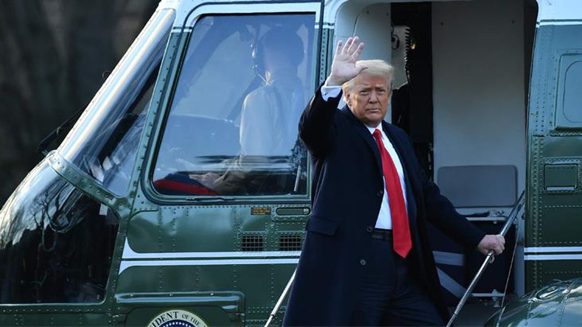 Son dakika! Donald Trump, başkanlığının bitmesine saatler kala Beyaz Saray'a veda etti