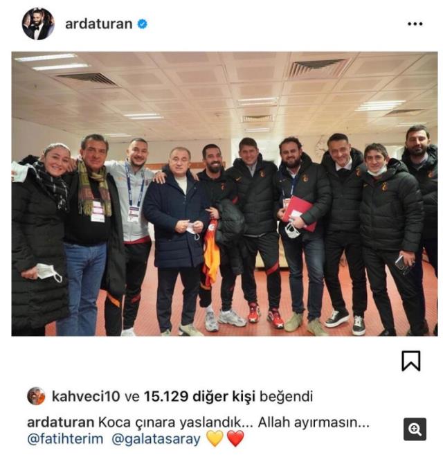 İrfan Can liked Arda Turan's post on G. Saray's agenda
