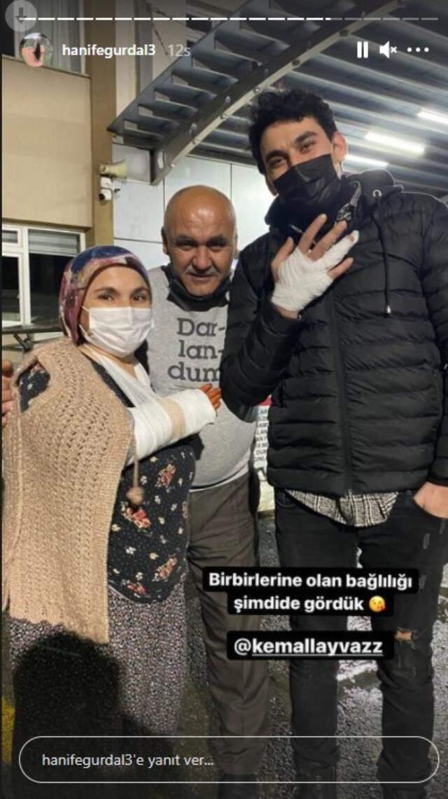 Hanife Gürdal ve ailesinin kar macerası hastanede bitti Hanife Gürdal ve ailesinin kar macerası hastanede bitti