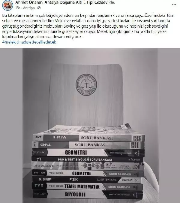 İşkenceci eşini öldüren Melek İpek, üniversiteye hazırlanıyor İşkenceci eşini öldüren Melek İpek, üniversiteye hazırlanıyor