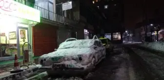 Şemdinli'de esnafın yaptığı kardan otomobil, kabak ve kanepe ilgi odağı oldu