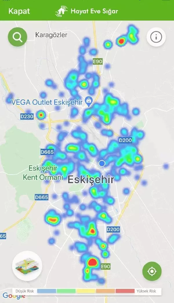 Son dakika haberleri... Eskişehir'in korona haritası maviye döndü Son dakika haberleri... Eskişehir'in korona haritası maviye döndü
