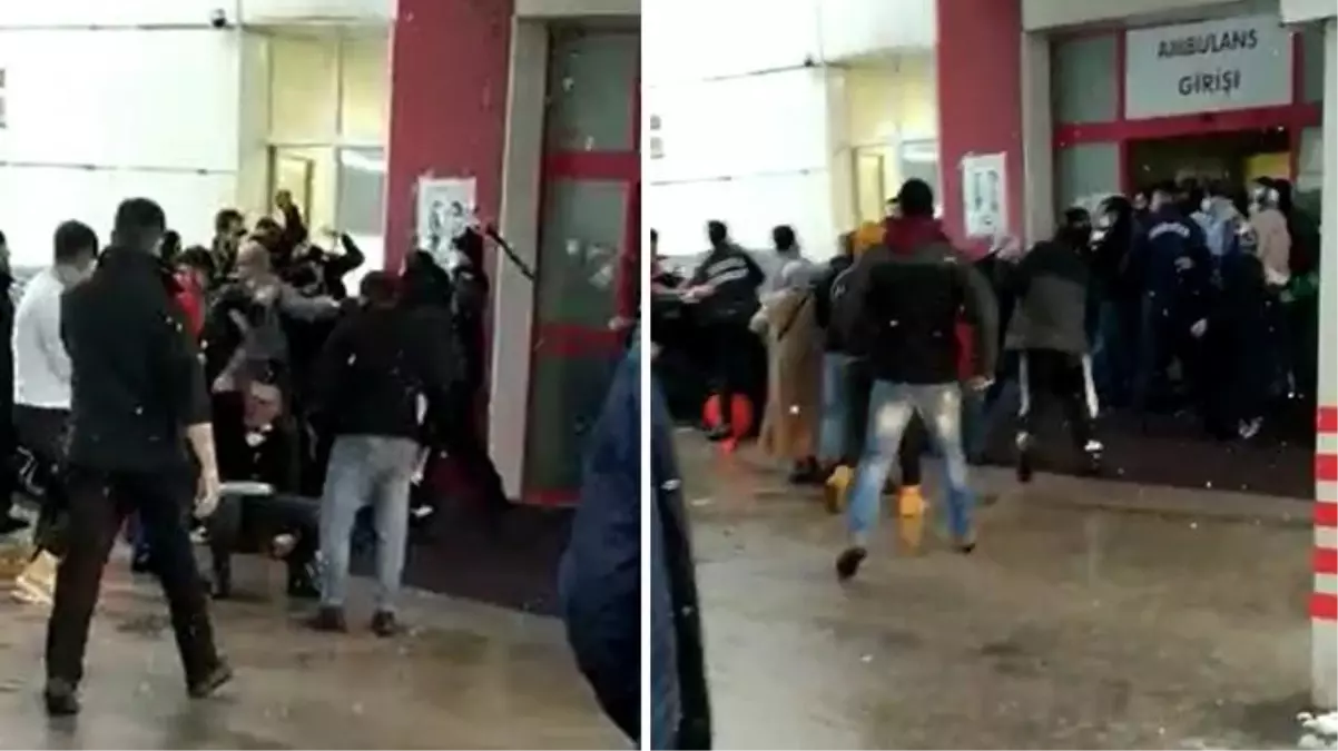 Hasta yakınları güvenlik görevlilerine saldırdı, hastane bahçesi savaş alanına döndü