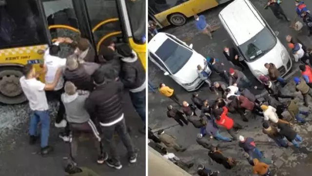 İstanbul'un göbeğinde dehşet! Önünü kestikleri otobüsün camını kırıp şoförü ve oğlunu darp ettiler İstanbul'un göbeğinde dehşet! Önünü kestikleri otobüsün camını kırıp şoförü ve oğlunu darp ettiler