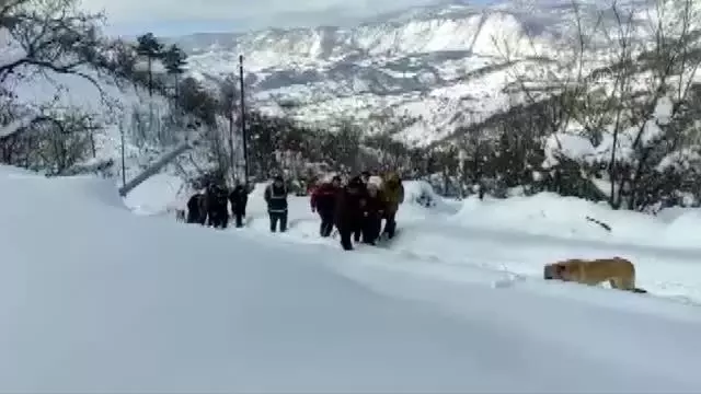 Karbonmonoksit gazından zehirlenen aile bireylerini jandarma sırtında taşıdı Karbonmonoksit gazından zehirlenen aile bireylerini jandarma sırtında taşıdı