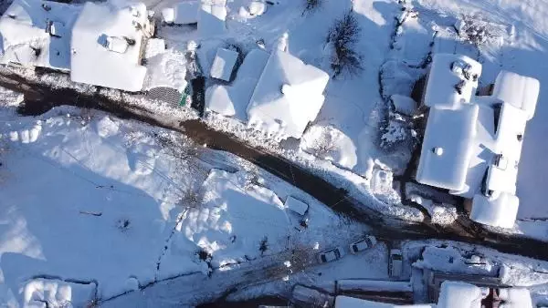 Karla kaplı milli park havadan görüntülendi Karla kaplı milli park havadan görüntülendi