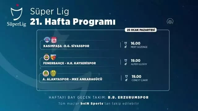 (VİDEO-GRAFİK) Futbol: Süper Lig'de 21. haftanın programı (VİDEO-GRAFİK) Futbol: Süper Lig'de 21. haftanın programı