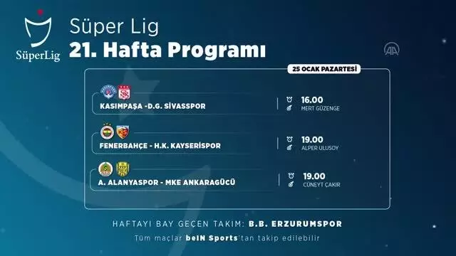 (VİDEO-GRAFİK) Futbol: Süper Lig'de 21. haftanın programı (VİDEO-GRAFİK) Futbol: Süper Lig'de 21. haftanın programı