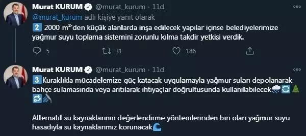 Kuraklık tehlikesi sonrası yeni düzenleme hayata geçti! Binalarda yağmur suyu toplama sistemi artık zorunlu Kuraklık tehlikesi sonrası yeni düzenleme hayata geçti! Binalarda yağmur suyu toplama sistemi artık zorunlu