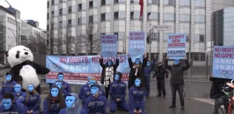 Çin'in Uygurlara yönelik baskı politikaları protesto edildi