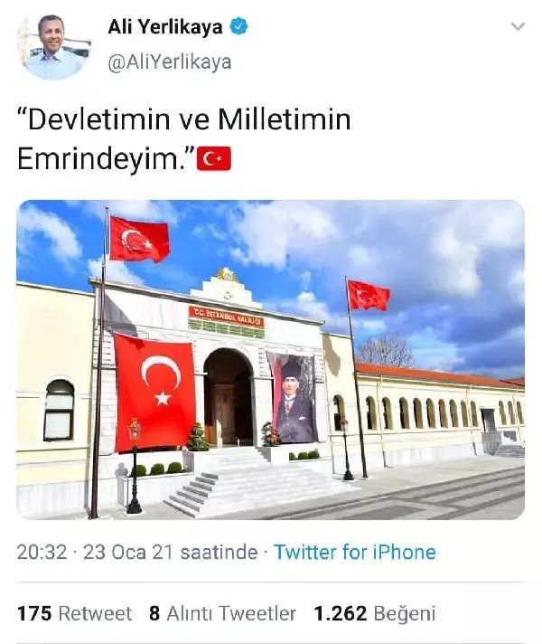İstanbul Valisi Yerlikaya'dan İstanbul Valisi Yerlikaya'dan