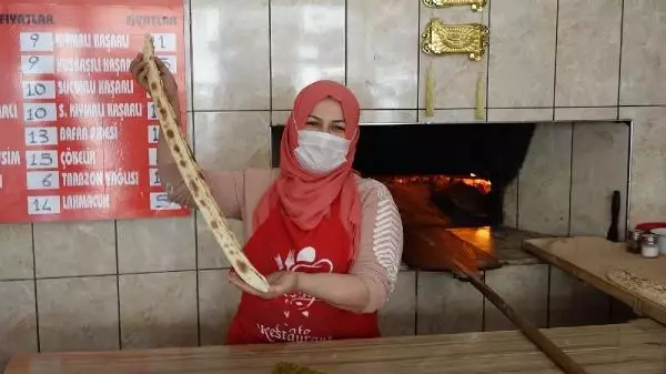 Kadın fırın ustası erkeklere taş çıkarıyor Kadın fırın ustası erkeklere taş çıkarıyor