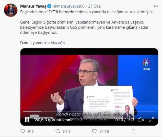 Melih Gökçek GSS primleri üzerinden Yavaş'ı hedef alıp bazı AK Partililere tepki gösterdi Melih Gökçek GSS primleri üzerinden Yavaş'ı hedef alıp bazı AK Partililere tepki gösterdi